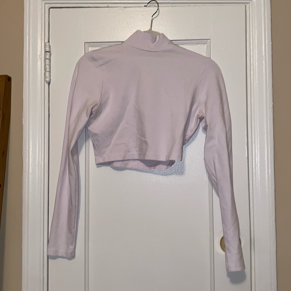White Turtleneck Crop long sleeve